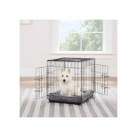 Double Door Folding Dog Crate