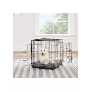 Double Door Folding Dog Crate