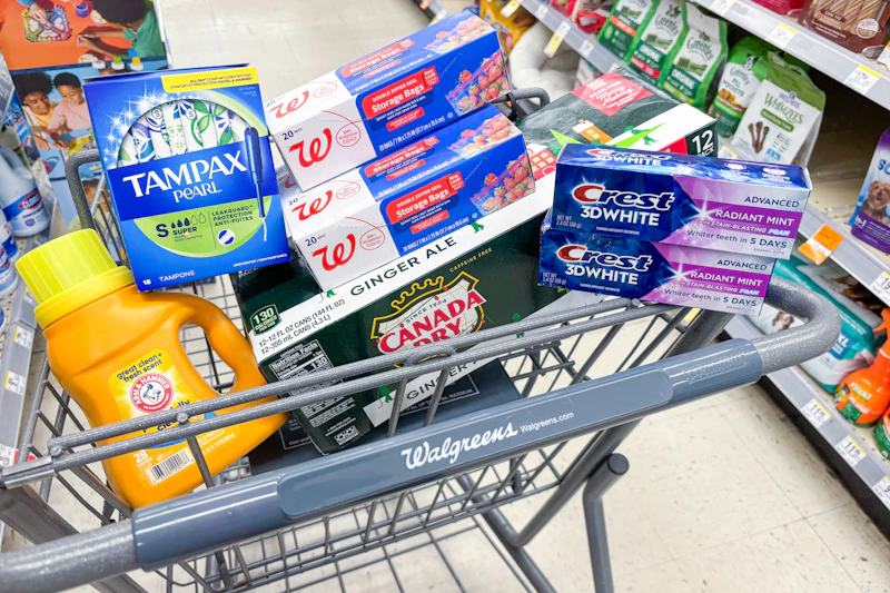 walgreens groceries in shopping cart
