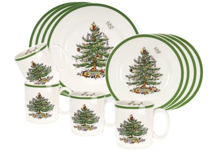 Spode Christmas Tree Dinnerware Set
