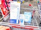 electric toothbrush, biore skincare, and cvs makeup wipes in a cart