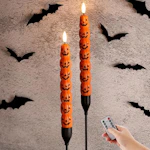 Pumpkin Flameless Taper Candles