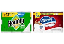 1 Charmin + 1 Bounty