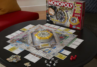 Monopoly Secret Vault game on a table