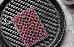 a chainmail cast iron scrubber 