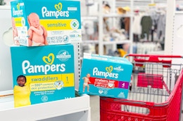 Save Over $30 on Pampers Diapers and Wipes at Target card image