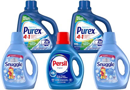 2 Purex + 2 Snuggle + 1 Persil