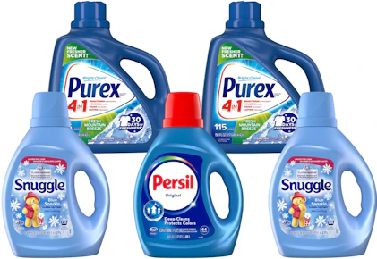 2 Purex + 2 Snuggle + 1 Persil