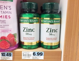 Nature's Bounty 100-Count Zinc Tablets, as Low as $2.77 at Amazon card image