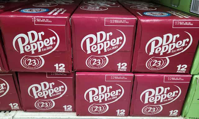 Dr Pepper, Canada Dry, or Sunkist Soda 12-Packs, Only $4 at Dollar General card image