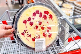 White Chocolate Raspberry Round Cake, Only $22.99 at Costco card image