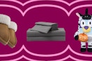 women's slippers, sheet set, bluey door greeter