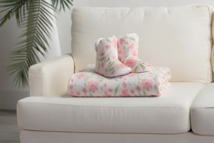 Warm & Cozy Throw and Bootie Set