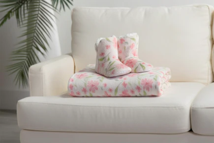 Warm & Cozy Throw and Bootie Set