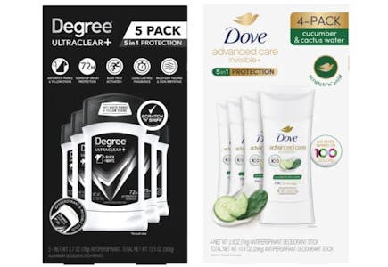 1 Degree + 1 Dove Deodorant Pack