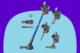 VersLife Z8 Cordless Vacuum Cleaner on a blue background.