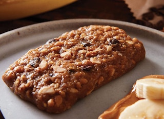 Open Clif bar in a plate