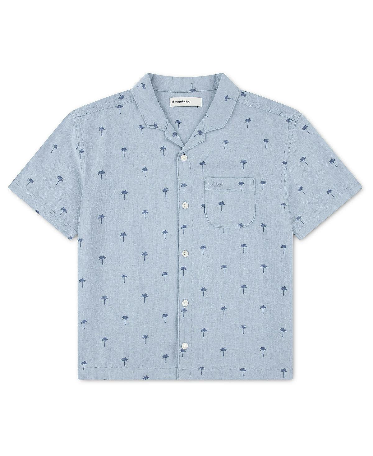 Kids' Short-Sleeve Linen Camp Shirt