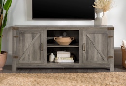 Farmhouse TV Stand on Clearance for $89 at Walmart (Reg. $144) card image