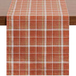 Fall Checkered Tartan Table Runner