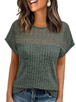 Women's Lace Short Sleeve Top