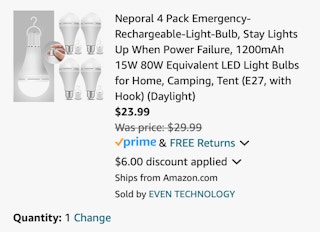 Amazon Emergency Rechargeable Light Bulbs 2024 2