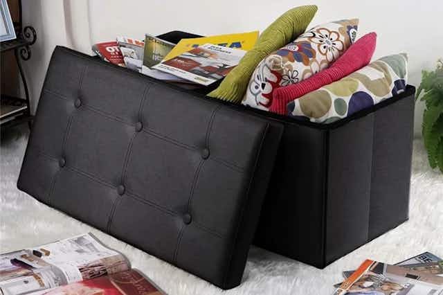 Faux Leather Storage Ottoman, Only $33 at Wayfair (Reg. $92) card image