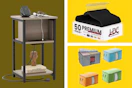 room storage items in a collage