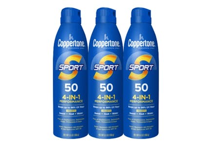 Coppertone Sunscreen Spray 3-Pack
