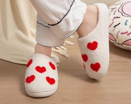 Adult Heart Slippers, Now $7.99 on Amazon card image