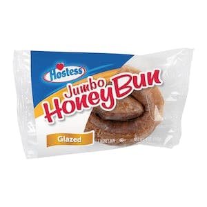 2 Hostess Jumbo Glazed Honey Buns