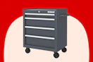 Stock image of a Kolbalt Drawer in gray from Lowe's
