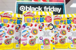 play-doh set sitting on a target shelf