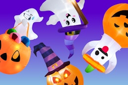 ghost and pumpkin inflatables