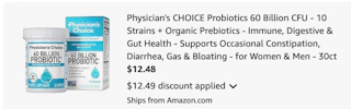 Physcians choice Amazon receipt