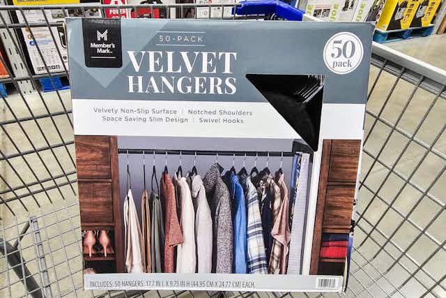 Get 50 Velvet Hangers for Only $12.98 at Sam's Club card image