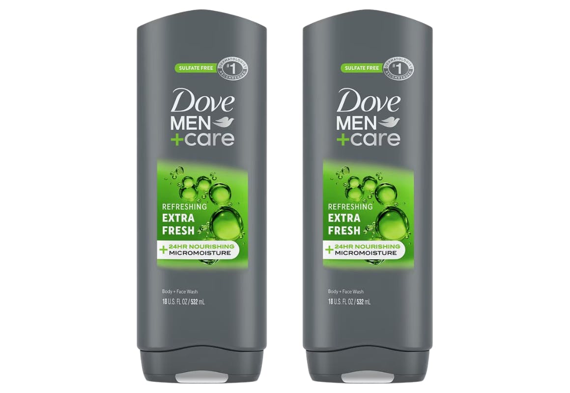 2 Dove Men+Care Body Washes