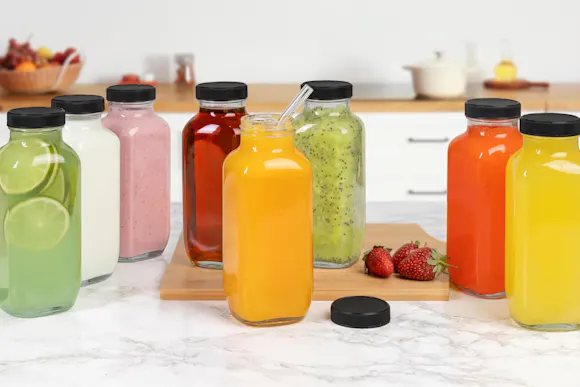 Glass Juice Bottles, Now $12.44 on Amazon (Reg. $24.89)
