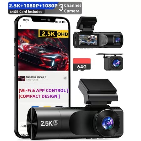 3-Channel Dash Cam