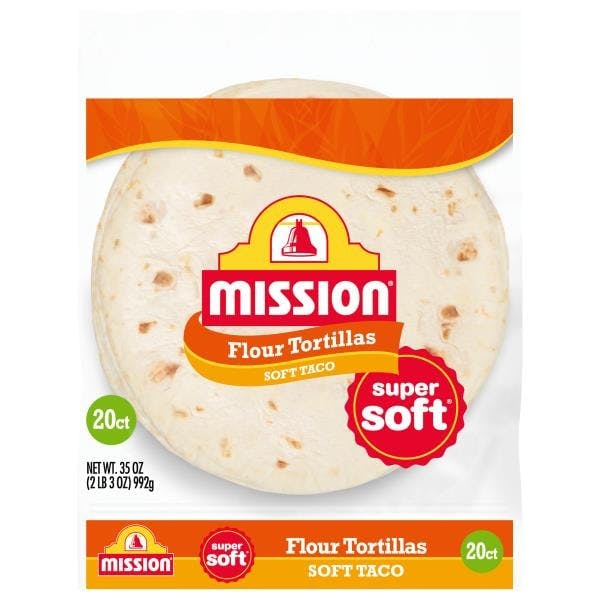 2 Mission Soft Taco Flour Tortillas