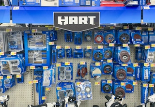 hart tools in walmart aisle of hardware section