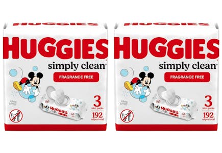 2 Huggies Wipes