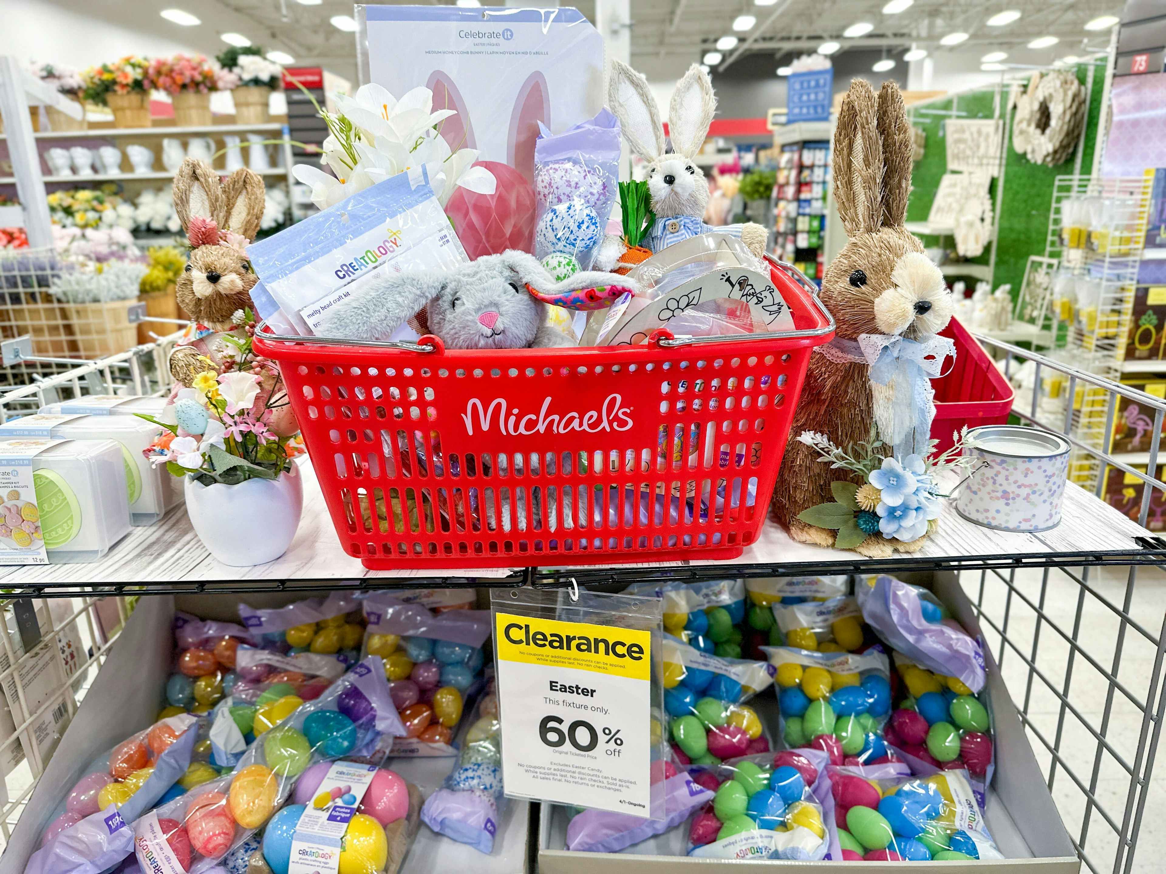 easter clearance michaels clearance display
