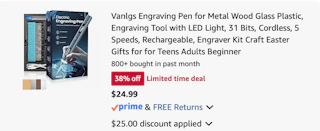 engraving kit Amazon receipt