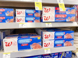 walgreens food storage bags on shelf