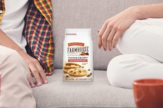 Pepperidge Farm Cookies bag on couch