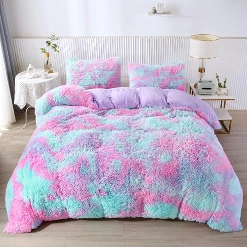 Tie Dye Rainbow Duvet Cover Set