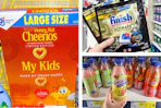 dollar general cheerios, finish, snapple 3-photo collage