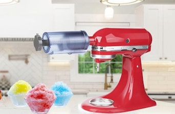Shaved ice attachement on a KitchenAid mixer