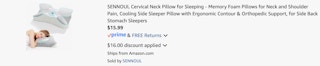 Amazon Cervical Neck Pillow 2025